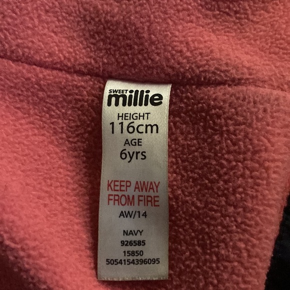 Sweet Millie navy with coloured circles rain jacket - Picture 4 of 4